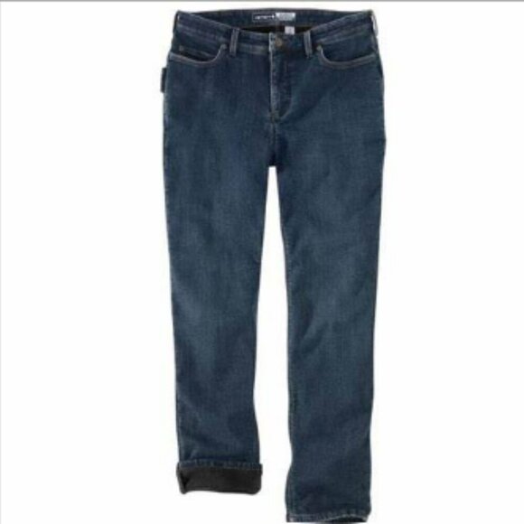 Carhartt Denim - Carhartt Womens Fleeced Jean-Relaxed Fit Rugged Flex